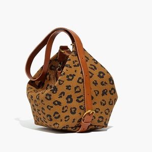 Madewell Canvas Sling Bag in Leopard Love